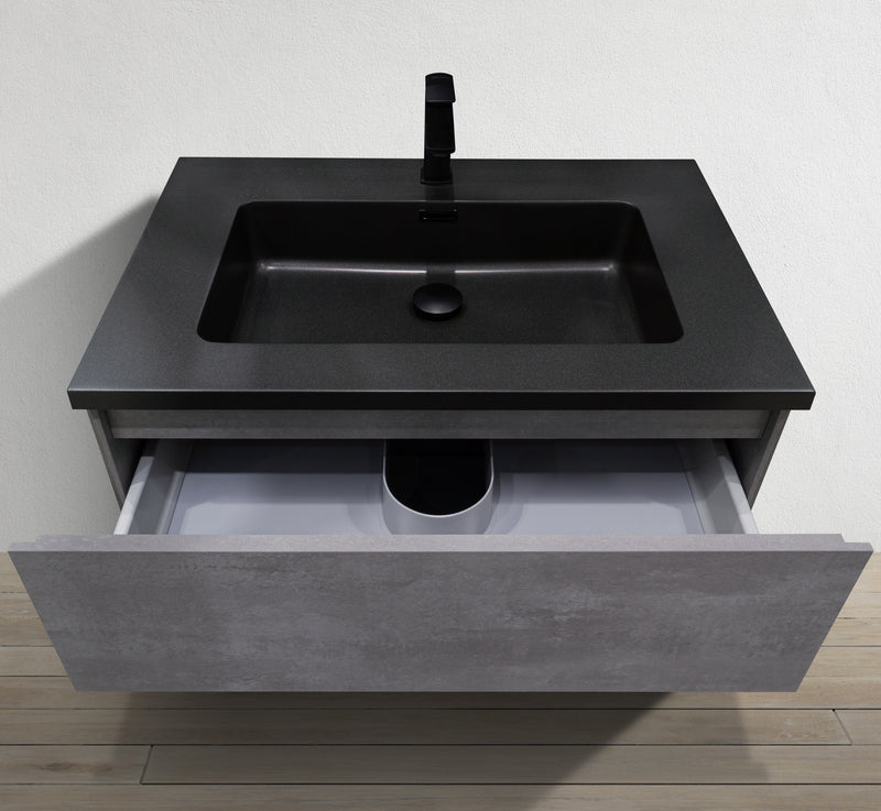 MC 900N - 36" Wall Mounted Vanity in Concrete Finish