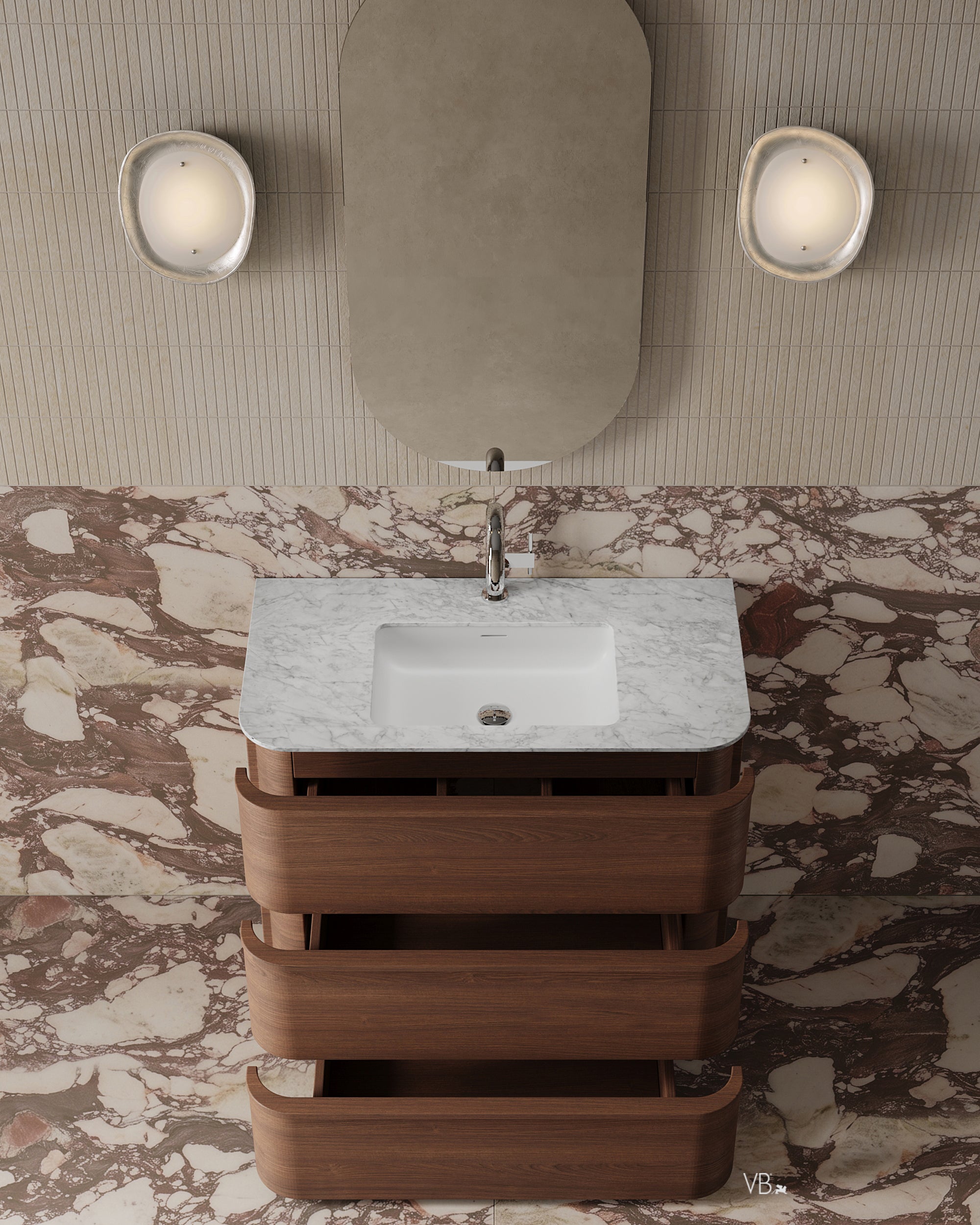 Meuble-lavabo de salle de bain de style shaker transitionnel de 36 po avec comptoir en quartz