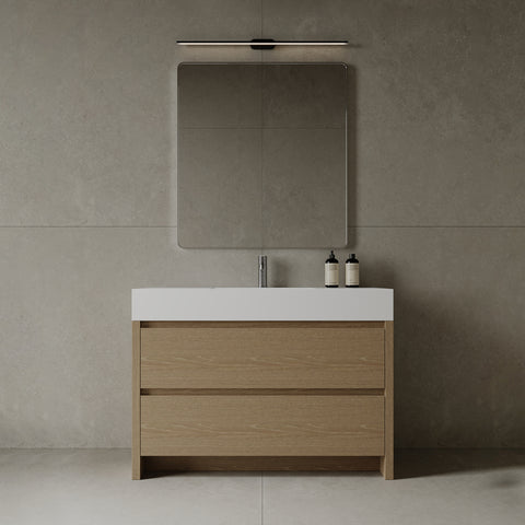 Meuble-lavabo de salle de bain moderne autoportant de 47 po