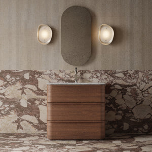 Meuble-lavabo de salle de bain de style shaker transitionnel de 36 po avec comptoir en quartz