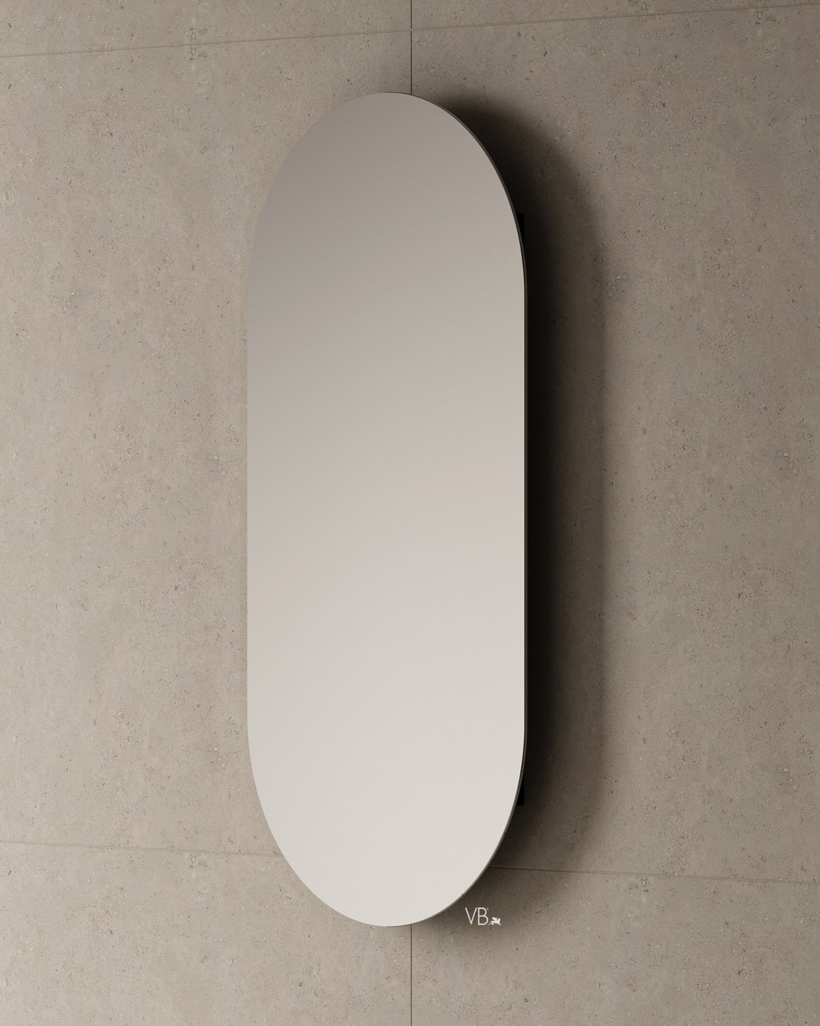20" Frameless Oval Mirror
