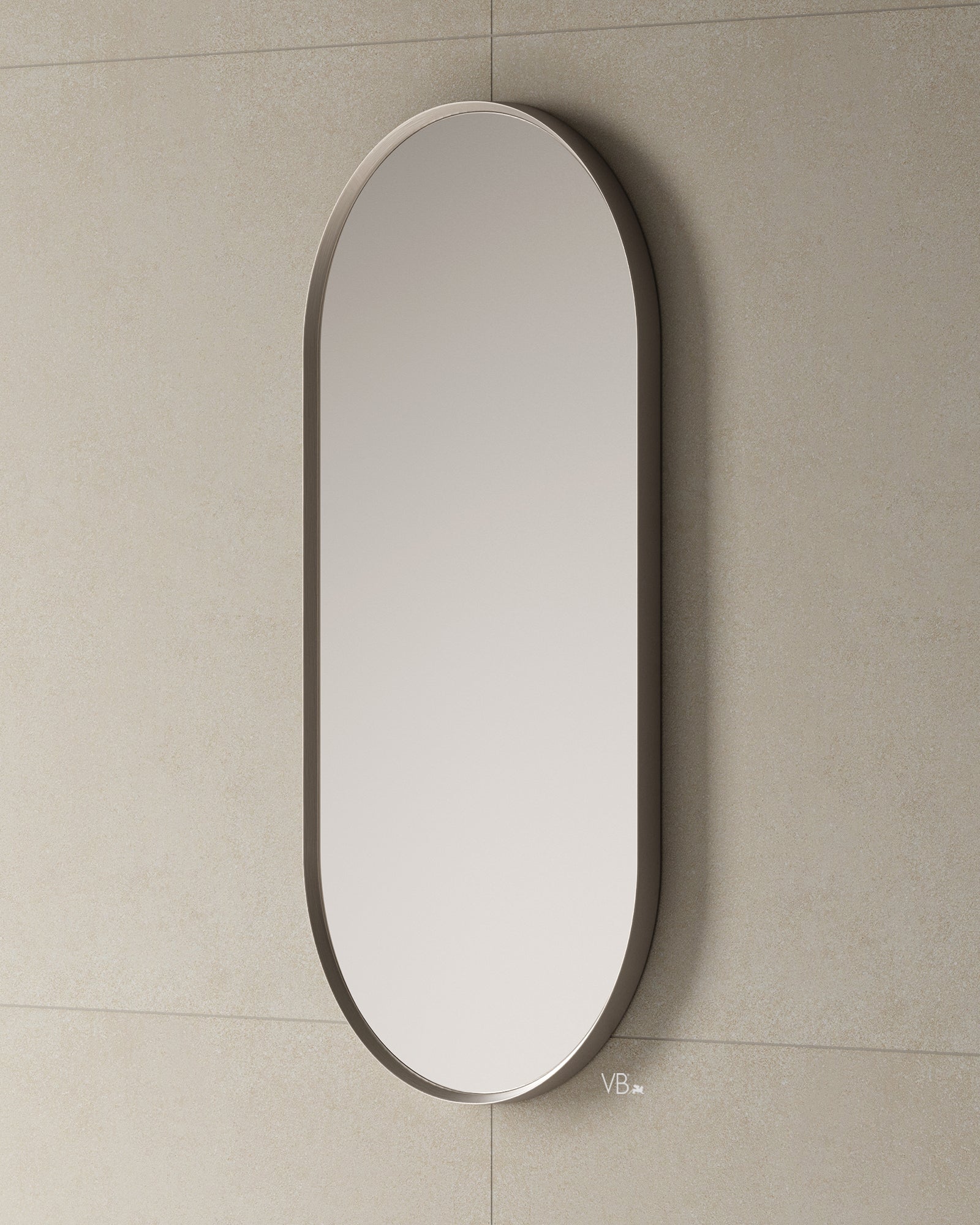 20" Oval Framed Mirror