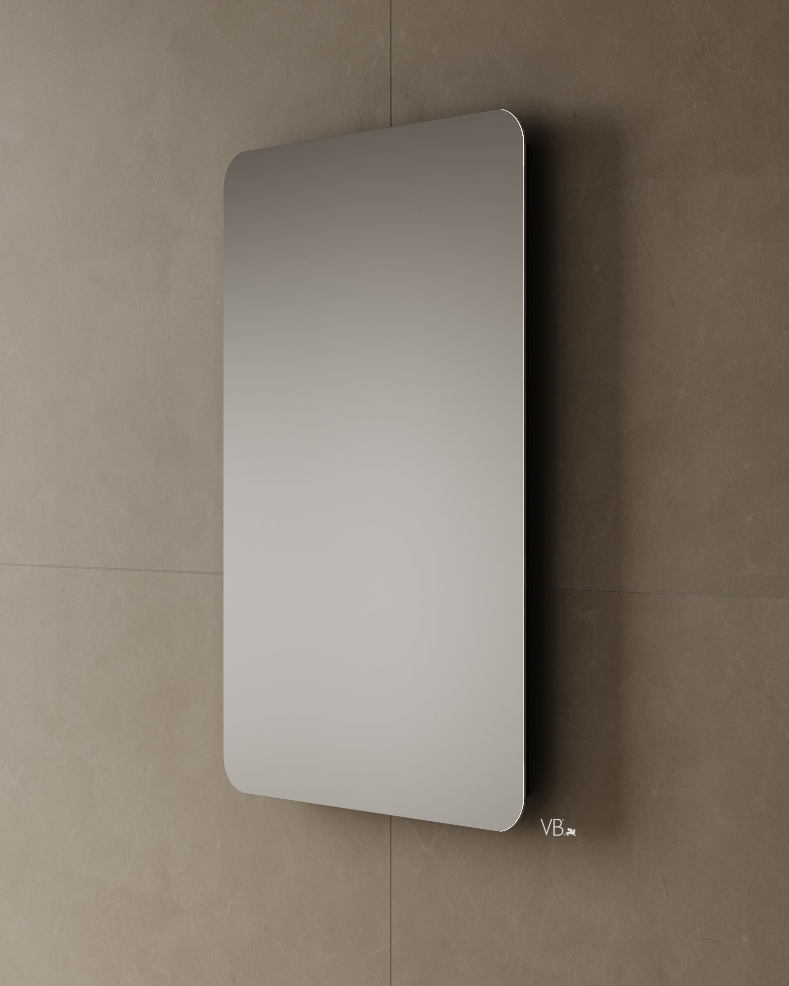 24" Frameless Rounded Edge Mirror