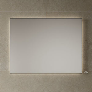 Miroir LED à cadre noir de 47 pouces