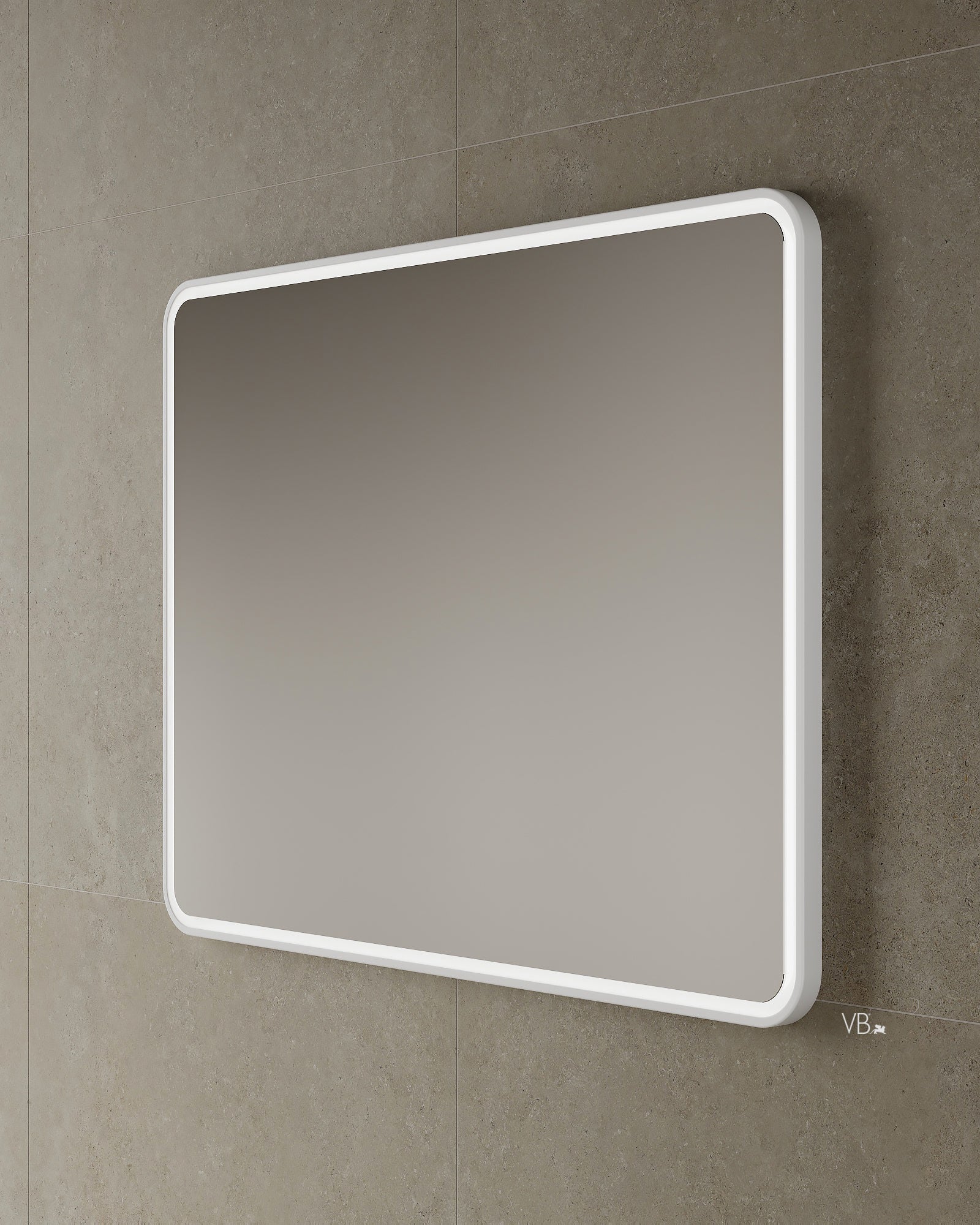 Miroir à bords arrondis Istone avec cadre à DEL de 47 po