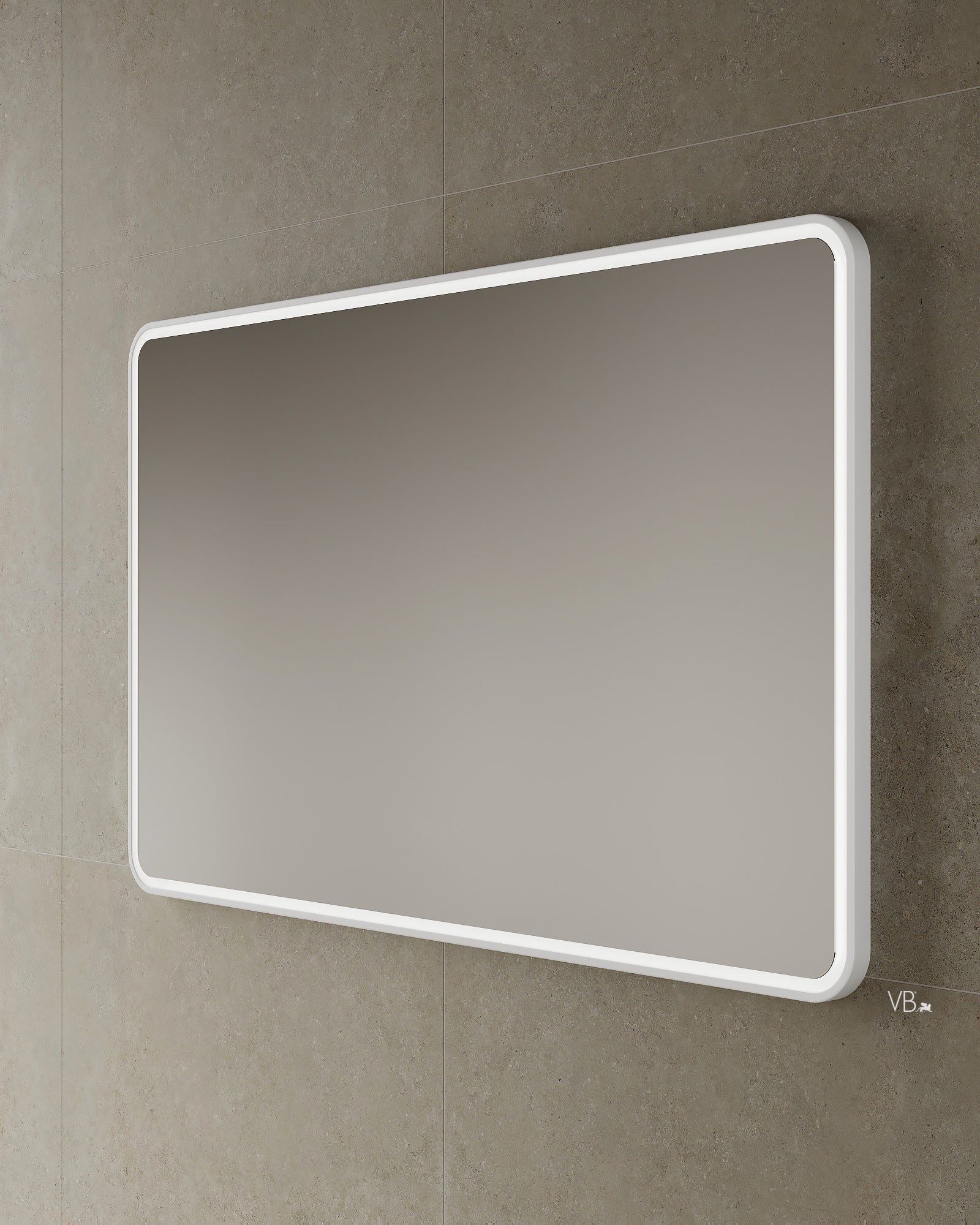 Miroir à bords arrondis Istone avec cadre à DEL de 59 po