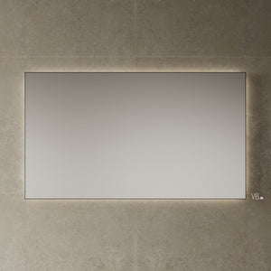 Miroir LED à cadre noir de 63 pouces