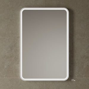 Miroir à bords arrondis Istone avec cadre à DEL de 24 po