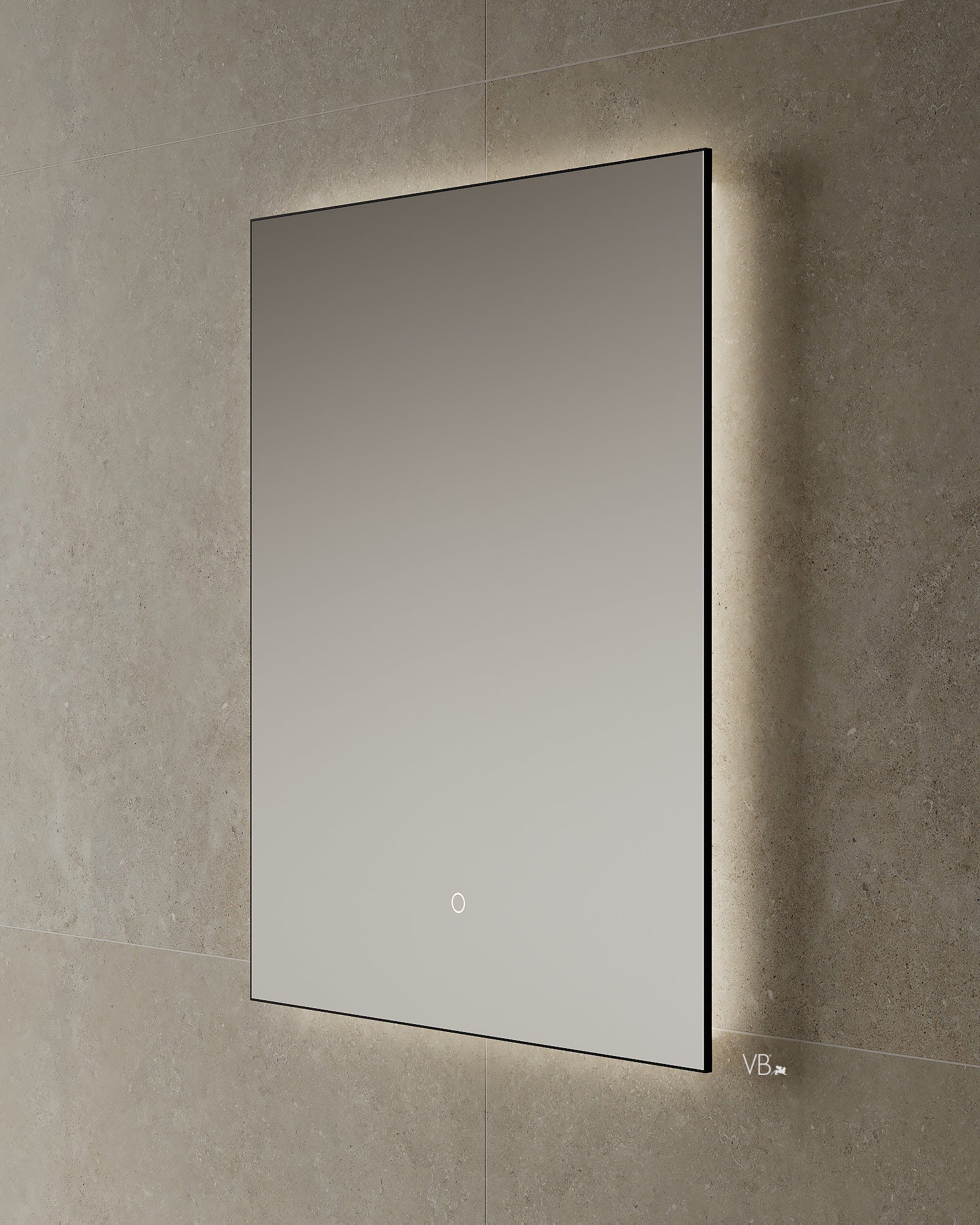 29" Black Framed LED Mirror