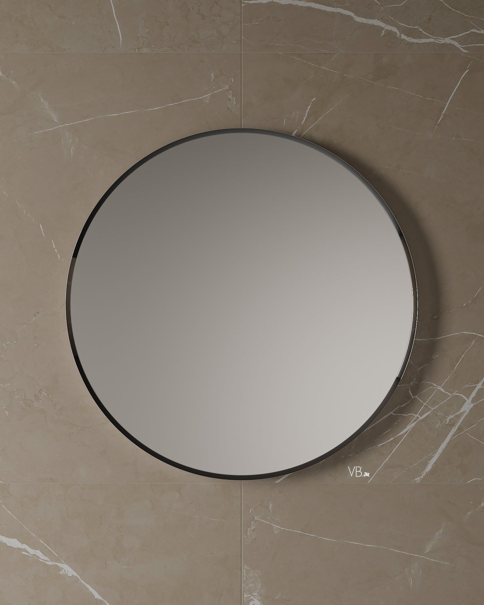 Miroir en pierre solide de 28 po