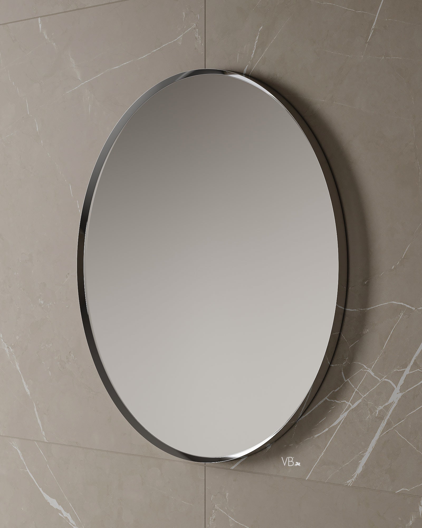 Miroir en pierre solide de 28 po