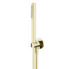 Brass Round Waterway with Hose & Handheld Brushed Gold