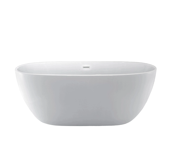 67" Rounded Acrylic Surface Freestanding Bathtub