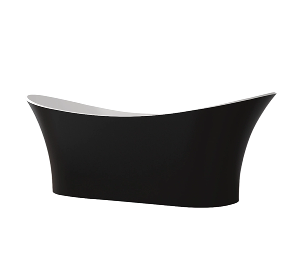 69" Rounded Solid Surface Freestanding Bathtub