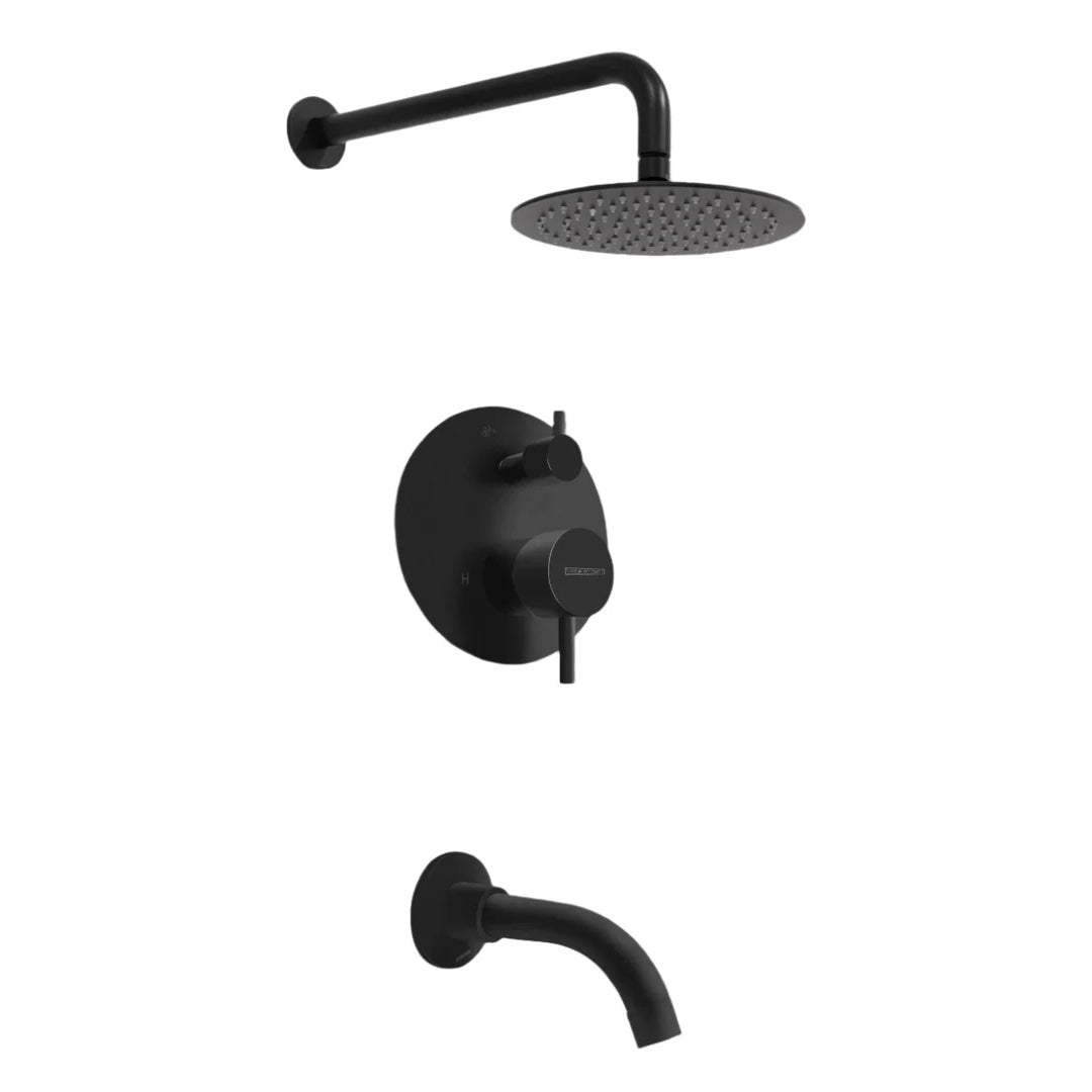 Veneto Bath Shower Set 2 Matte Black