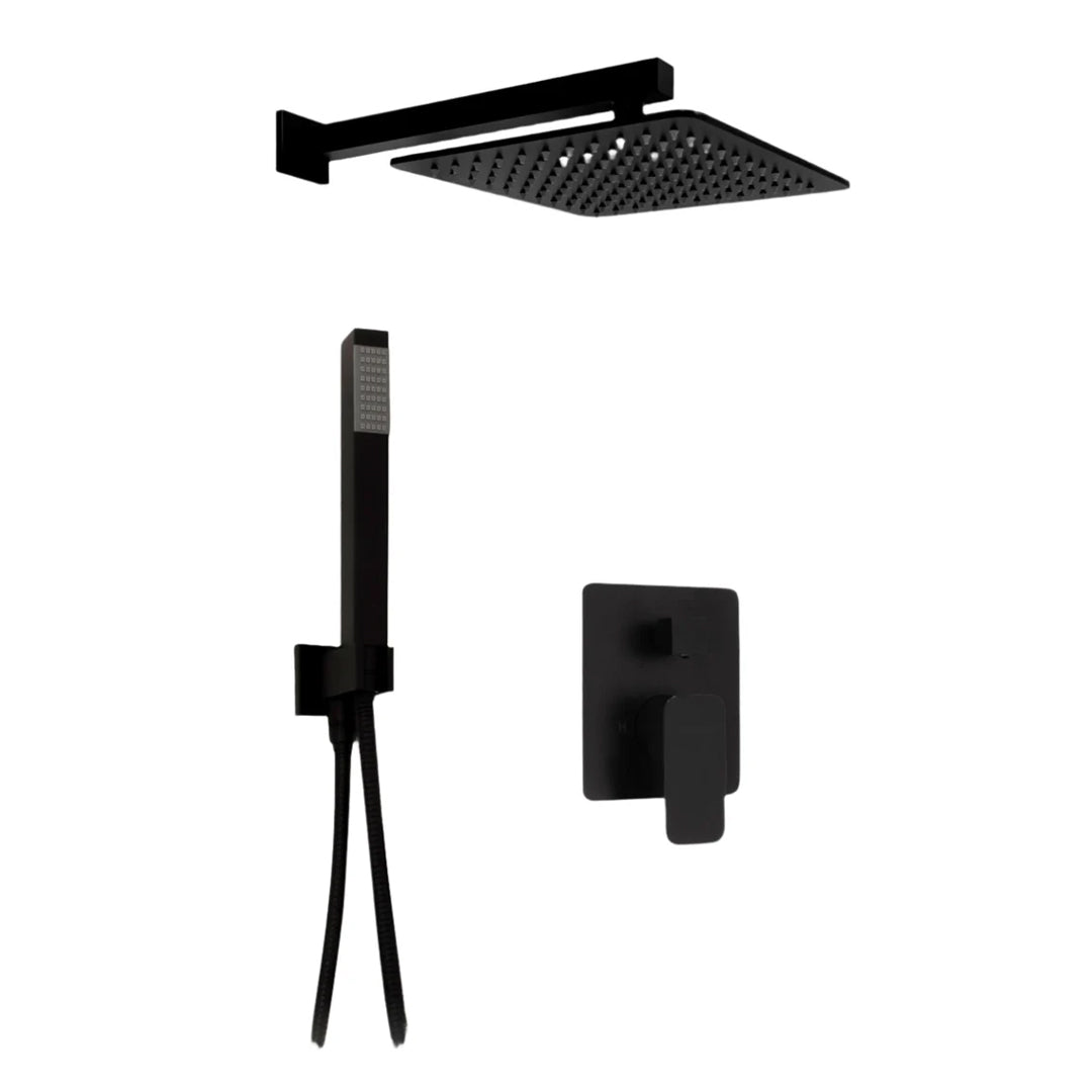 Veneto Bath Shower Set 4 Matte Black