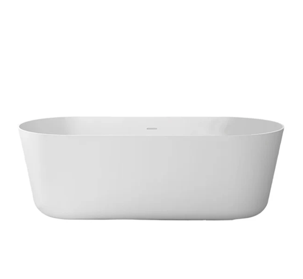 67" Rounded Solid Surface Freestanding Bathtub