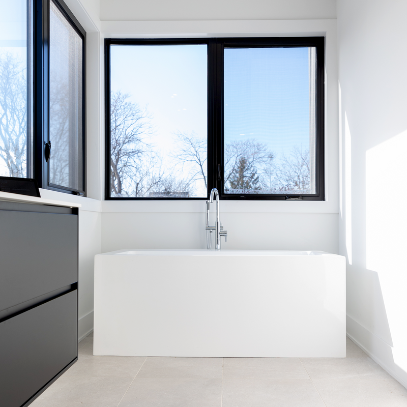 BT 629-1500 - 60" Square Acrylic Surface Freestanding Bathtub
