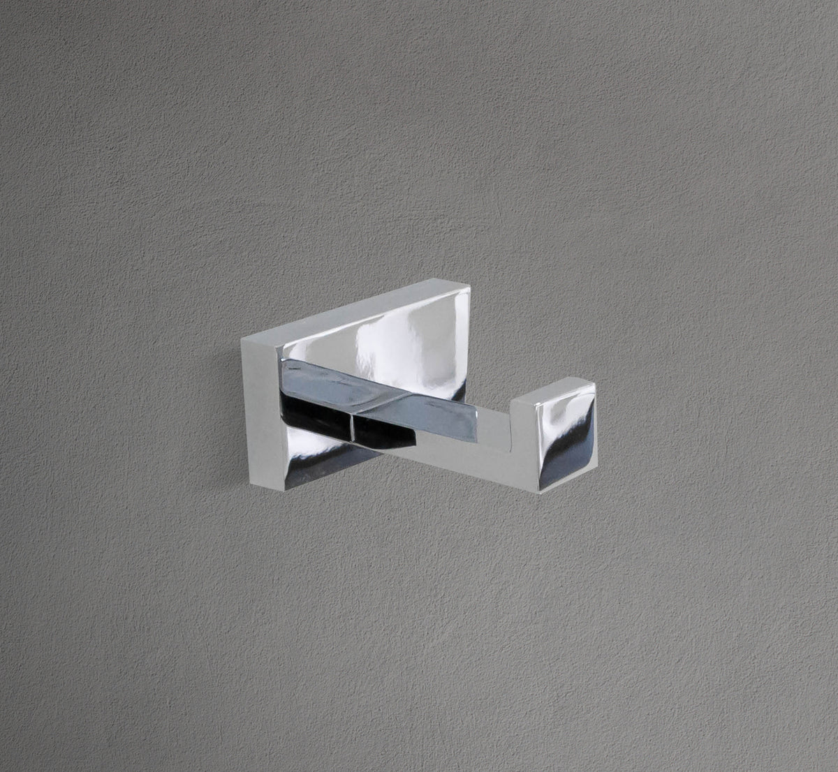 Square Base Chrome Robe Hook