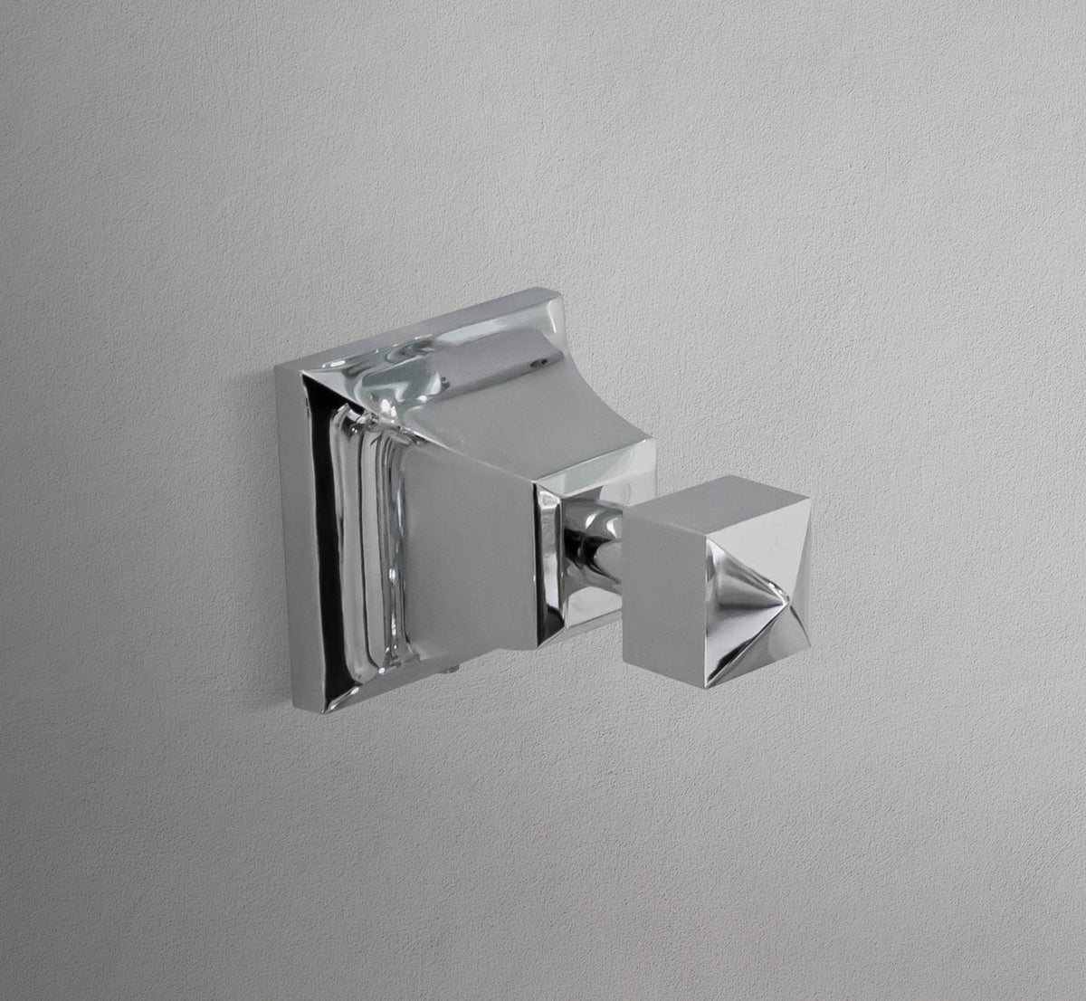 Square Chrome Base Robe Hook