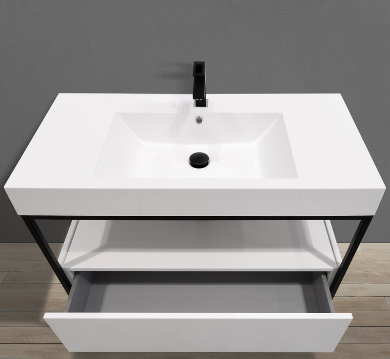 MC 1000M top basin view with drawer open