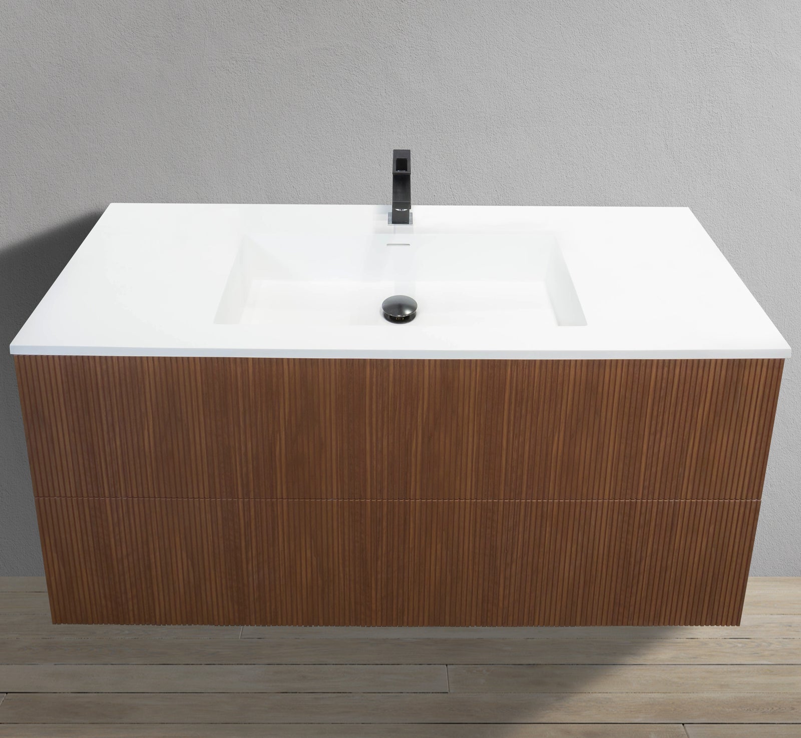 MC 1200CH - 47" Floating Modern Vanity with Fluted Drawers