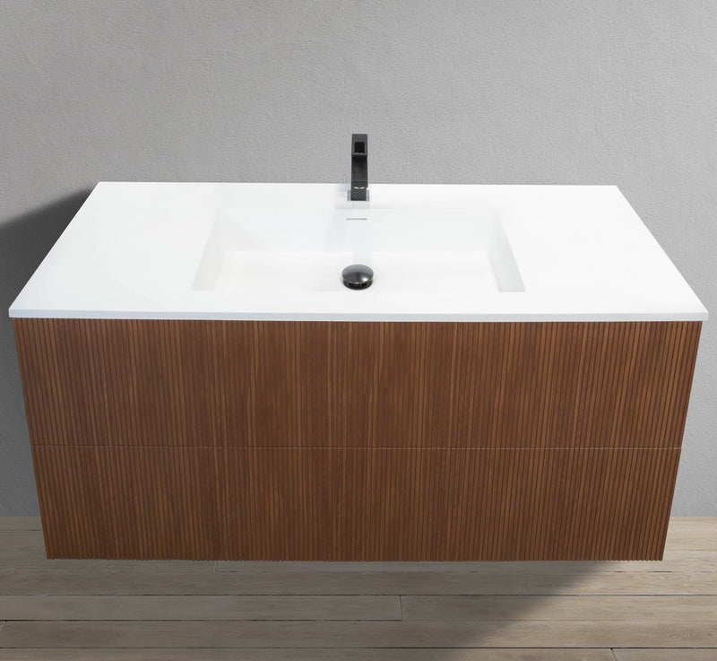 MC 1200CH - 47" Floating Modern Vanity with Fluted Drawers