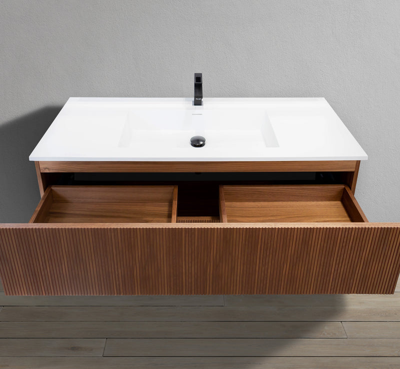 MC 1200CH - 47" Floating Modern Vanity with Fluted Drawers