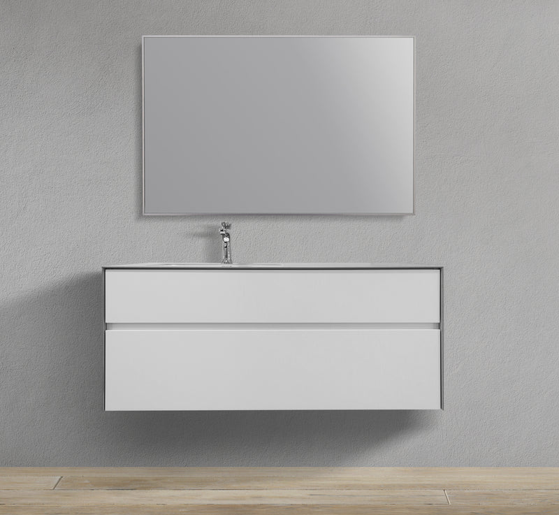 MC 1200P - 47" Wall Mounted Vanity with Porcelain Countertop