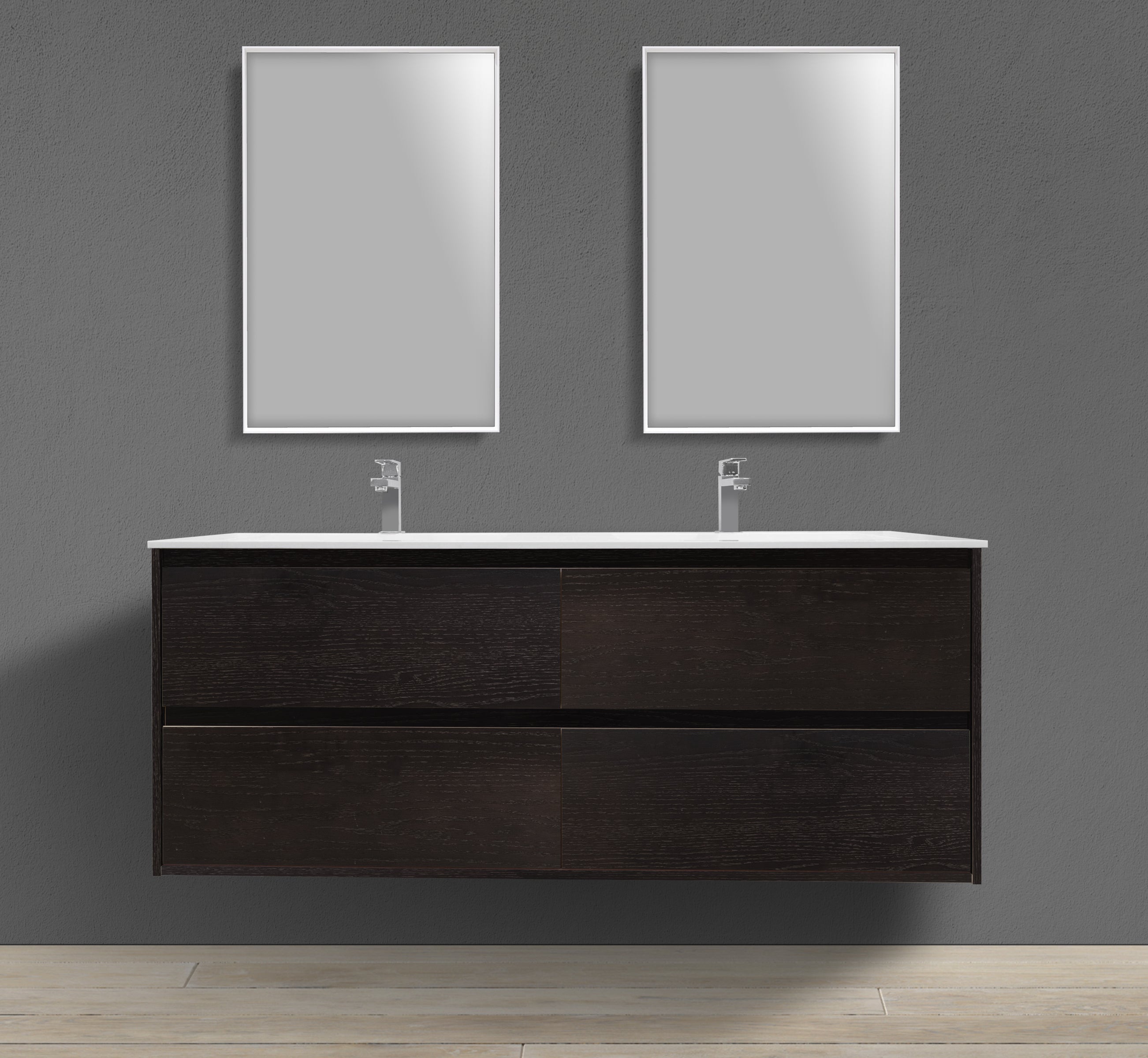 MC 1400E twin vanity front #color_brown_oak_veneer