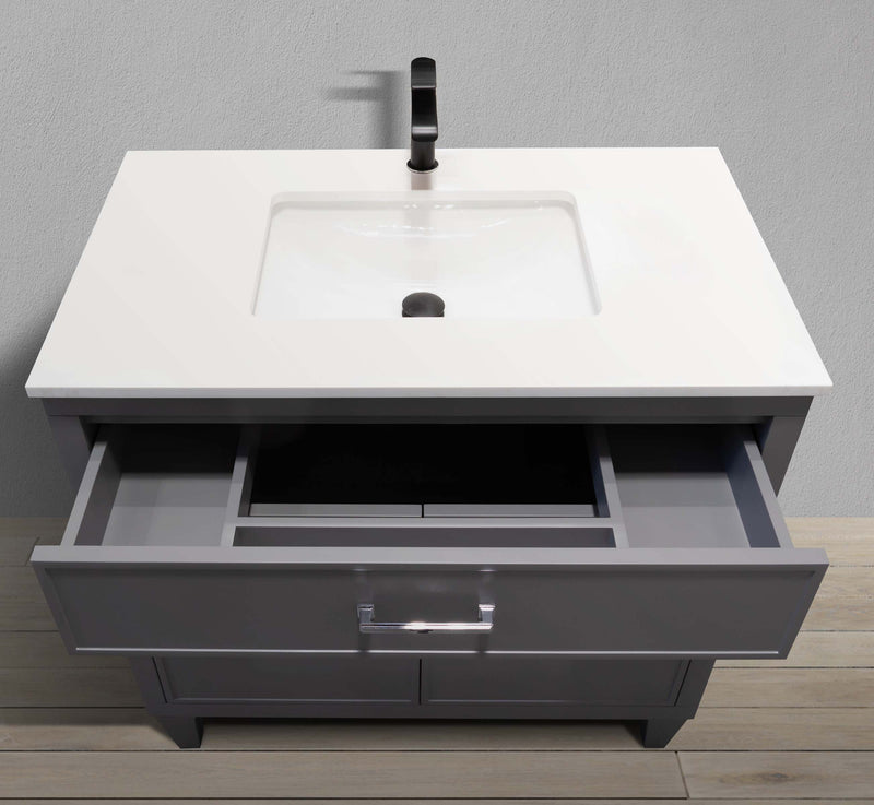 MC 4010-36 Top view with U shape drawer open