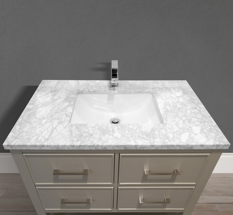MC 418-36 top basin view marble counter "