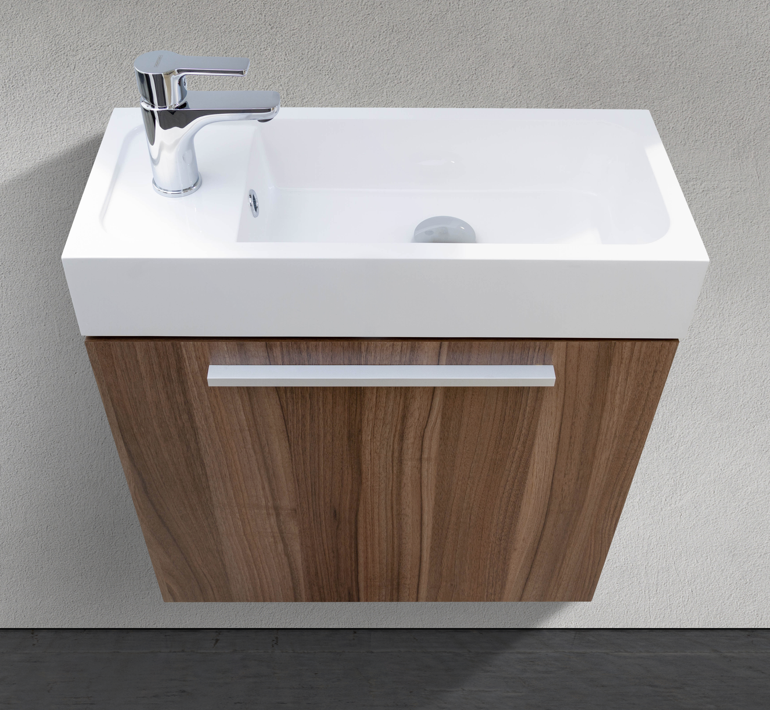 24" Wall-Mounted Melamine Vanity With Acrylic Countertop