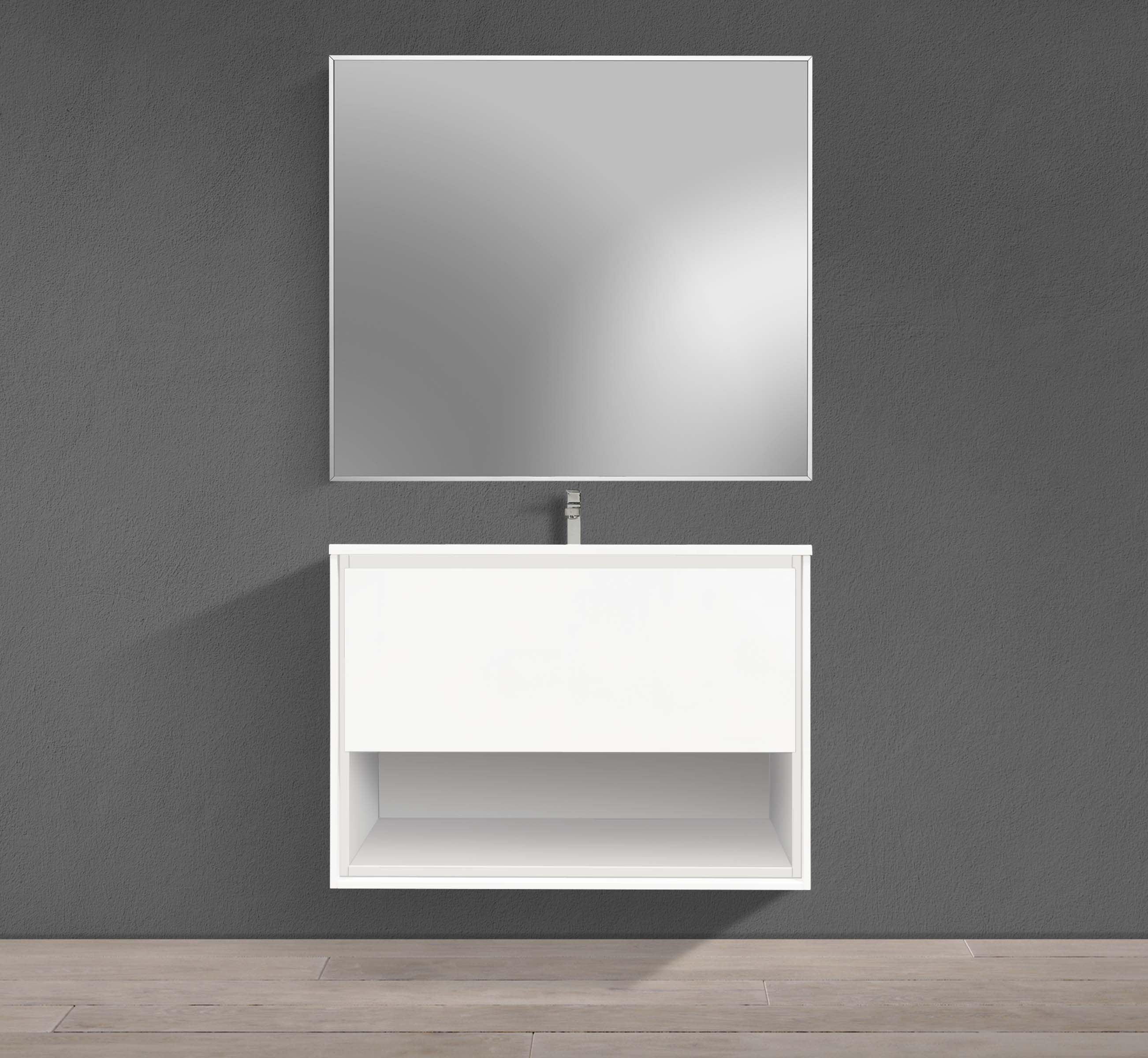 MC 900H vanity front view with white lacquer finish #color_white_lacquer