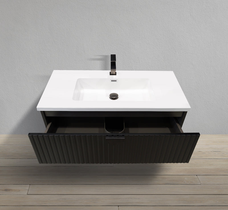 MC 900R - 36" Floating Vanity with Fluted Design