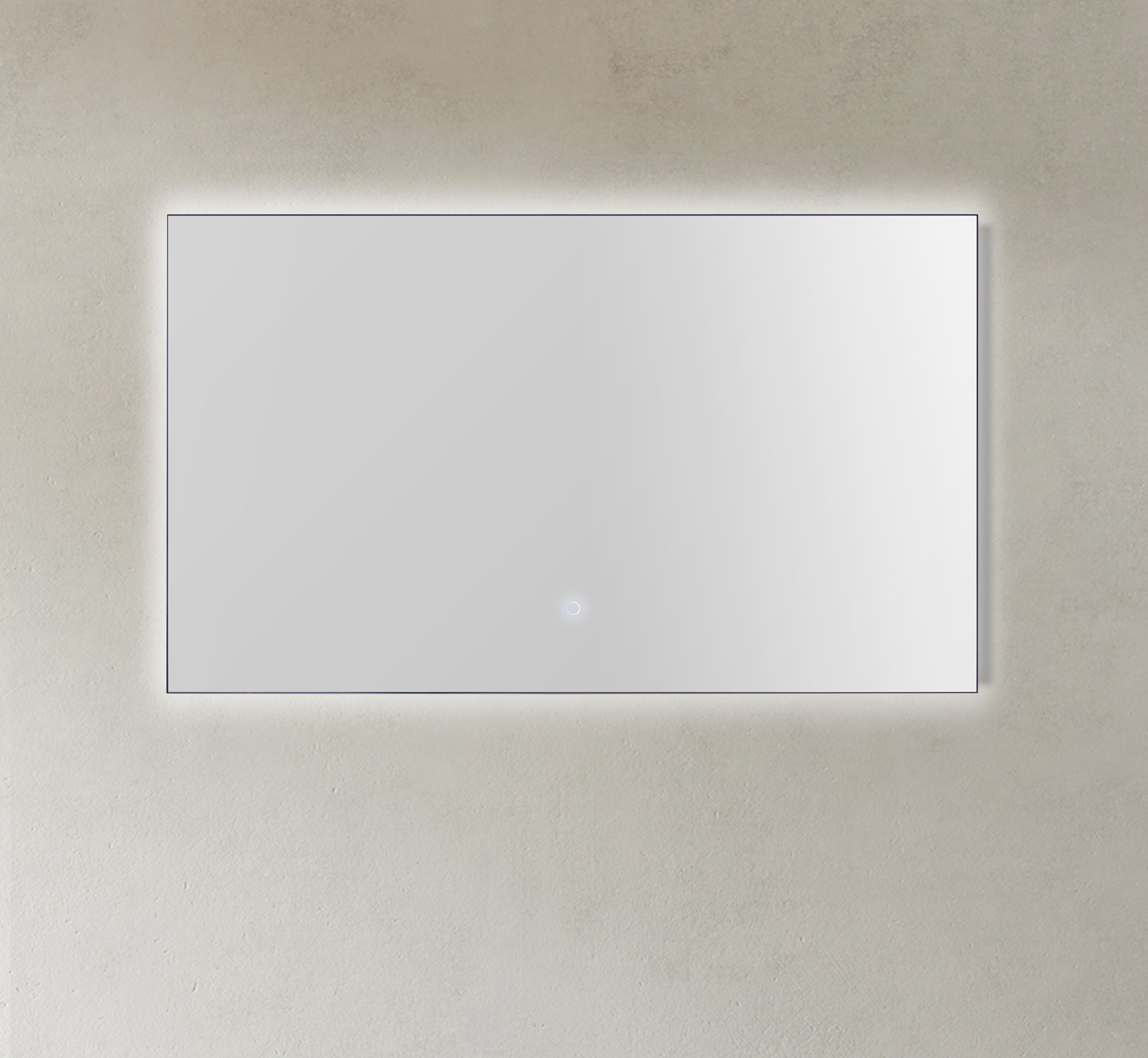 47" Black Framed LED Bathroom Vanity Mirror