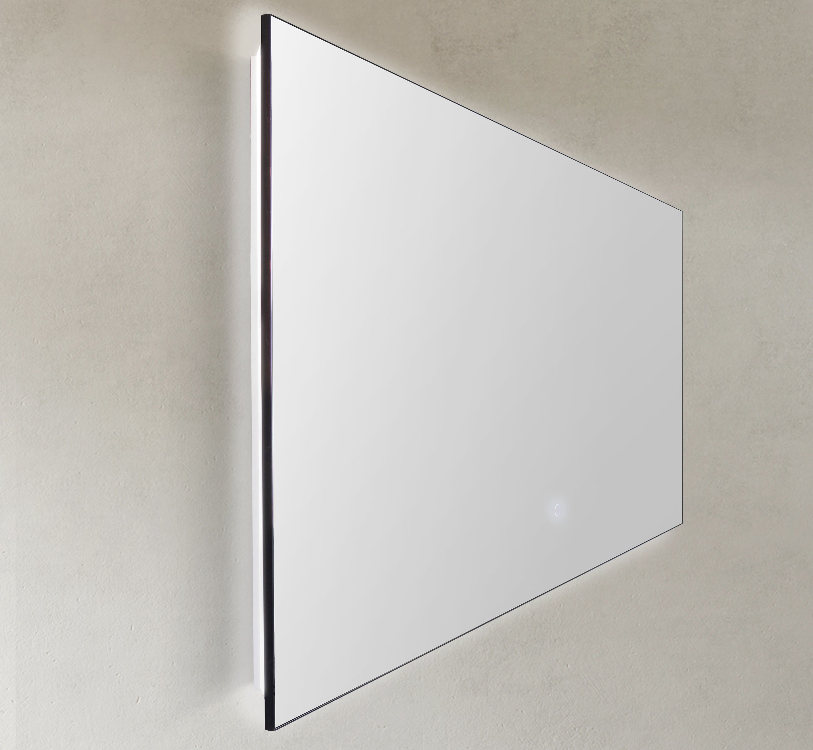 55" Black Framed LED Bathroom Vanity Mirror