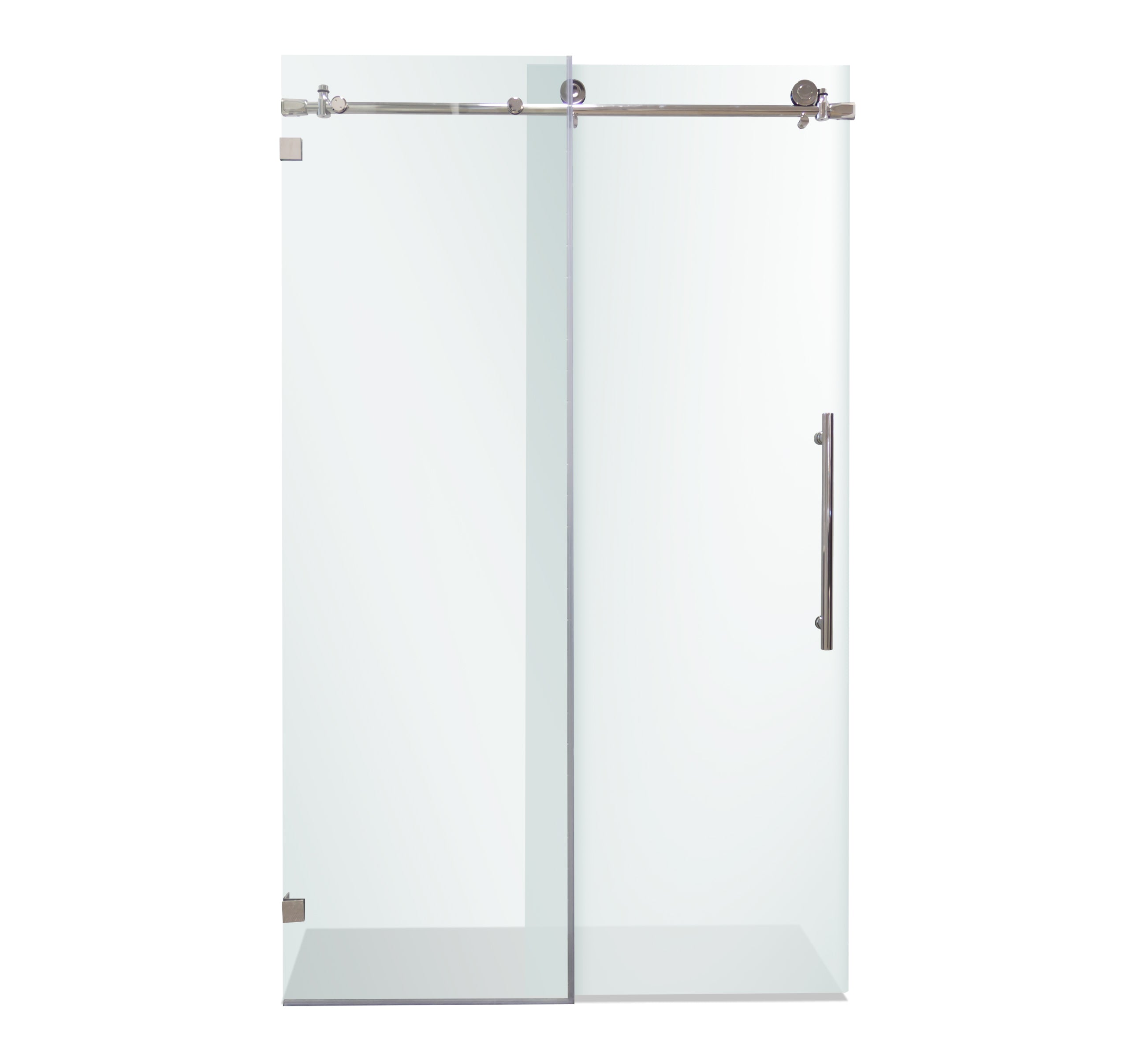 Shower Door Set 1 with glass sliding door #color_chrome