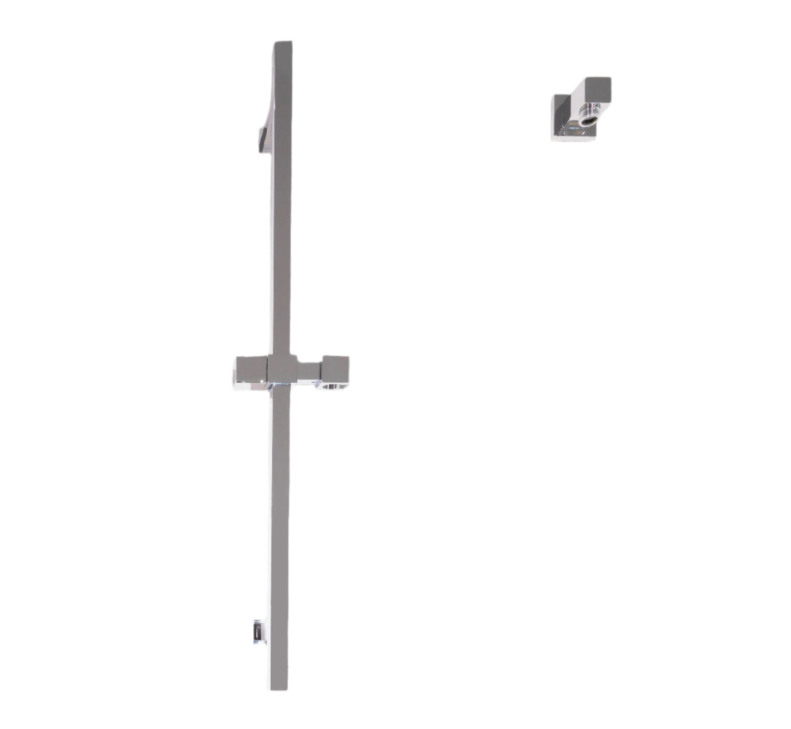 VEN-SLB-001SQ square shower slide bar chrome front view