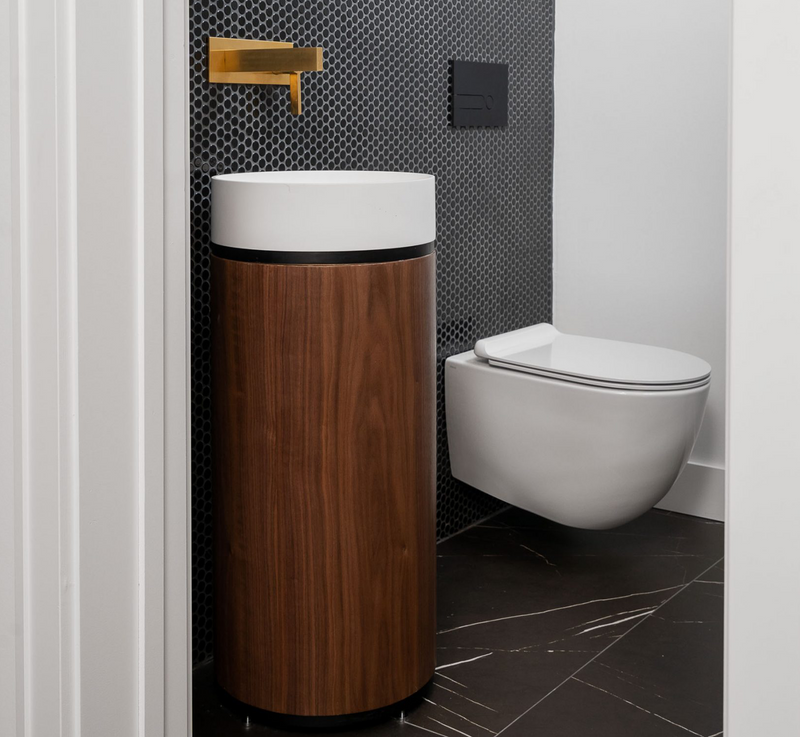 Pedestal sink deals vanity